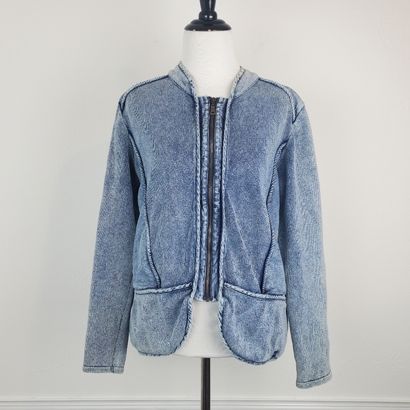 Blue Willi's Jean Jacket Denim Danish Denmark Scandinavian Spring Fall Nordic - Picture 1 of 16